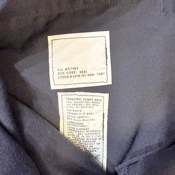 NEW Rayco Supply Mens pants 36 Cargo Nomex Fire Resistant FR Flight Deck C16 - Picture 4 of 6